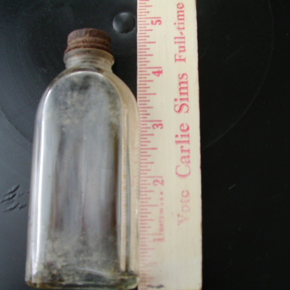 Vintage Small Glass Bottle with Lid - Picture 1 of 5